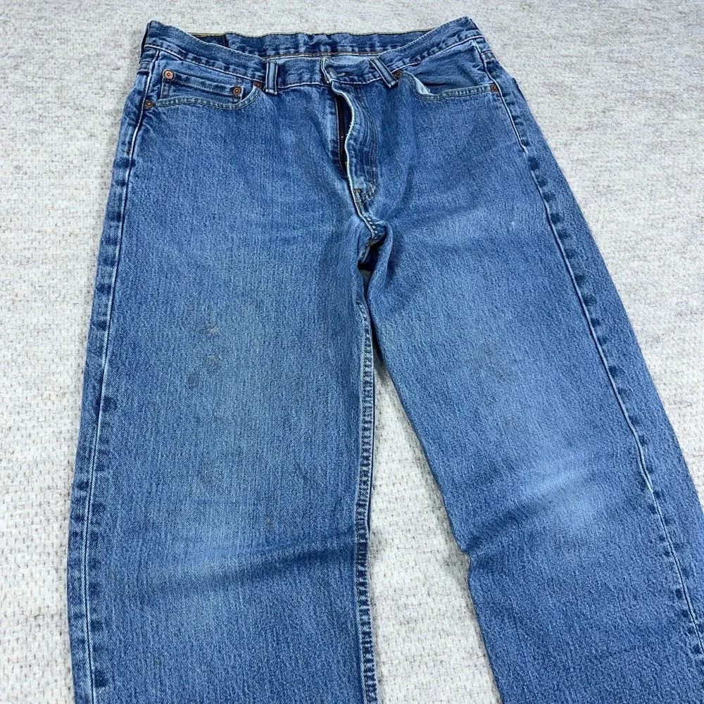 Levis 550 Jeans Men 36x36 Relaxed Fit Straight Leg Med Wash Pants Baggy Work **‎